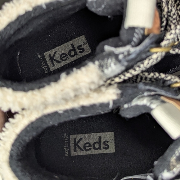 Keds Women's Scout III Rain Boot Water Resistant Insulated Black White Plaid 8 - Picture 10 of 10